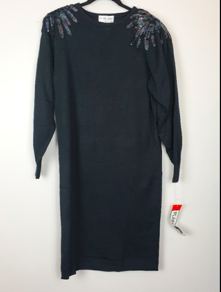 Plain Jane Dresses & Skirts - Vtg NOS NWT 80s Plain Jane sweater dress sequins S